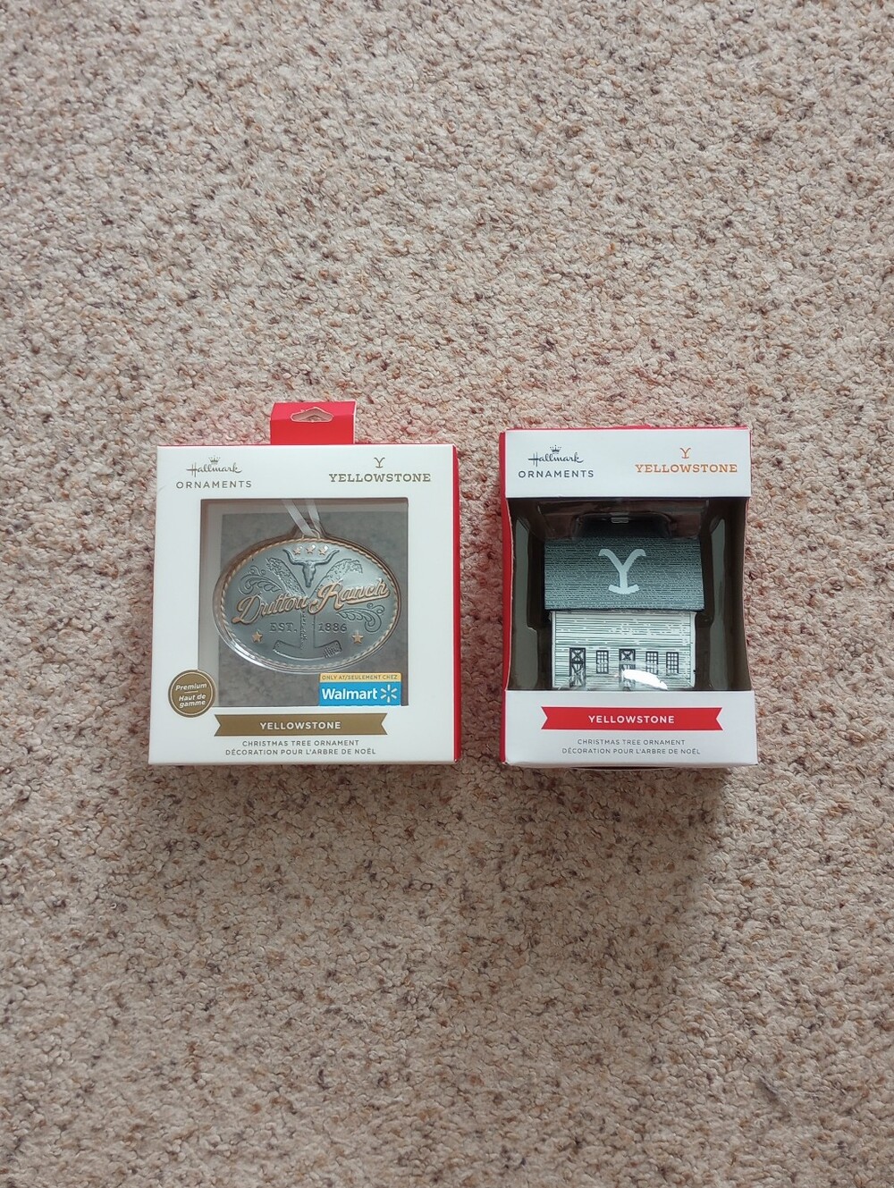 2 Yellowstone Dutton Ranch Hallmark Christmas Tree Ornaments Brand New